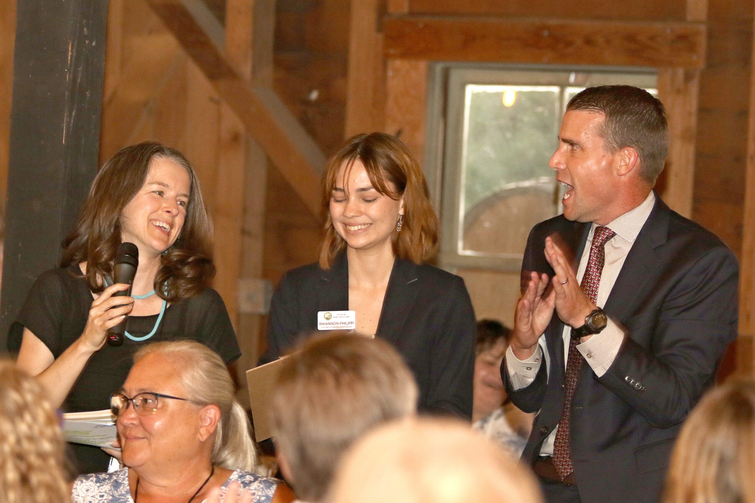 CRC Mendocino Executive Director, Anya Jindrich with Rhiannon Philippi, District Representative and Senate Majority Leader Mike McGuire