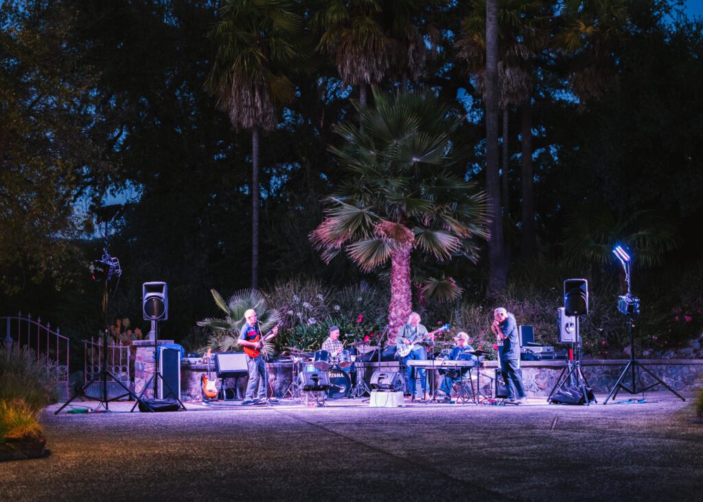 Members of the band, Rising Signs, at Pure Mendocino