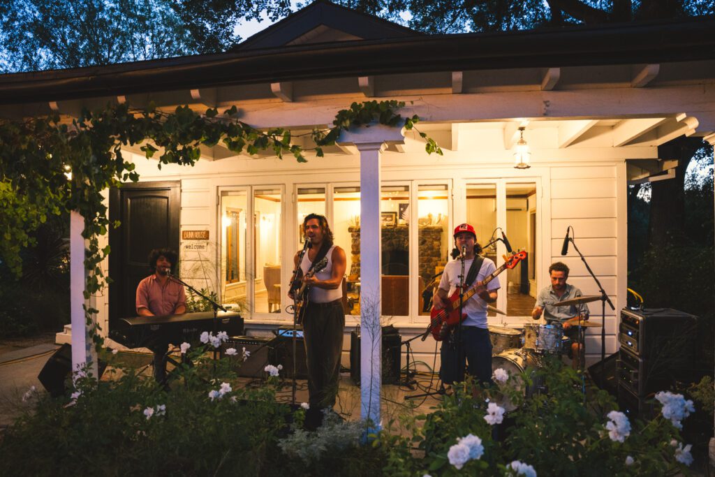 Members of the band, Rising Signs, at Pure Mendocino